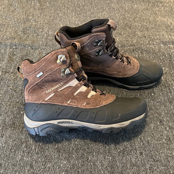 Merrell Moab Polar Waterproof Snow Hiking Boots - Men's 12 - Espresso - Picture 1 of 9